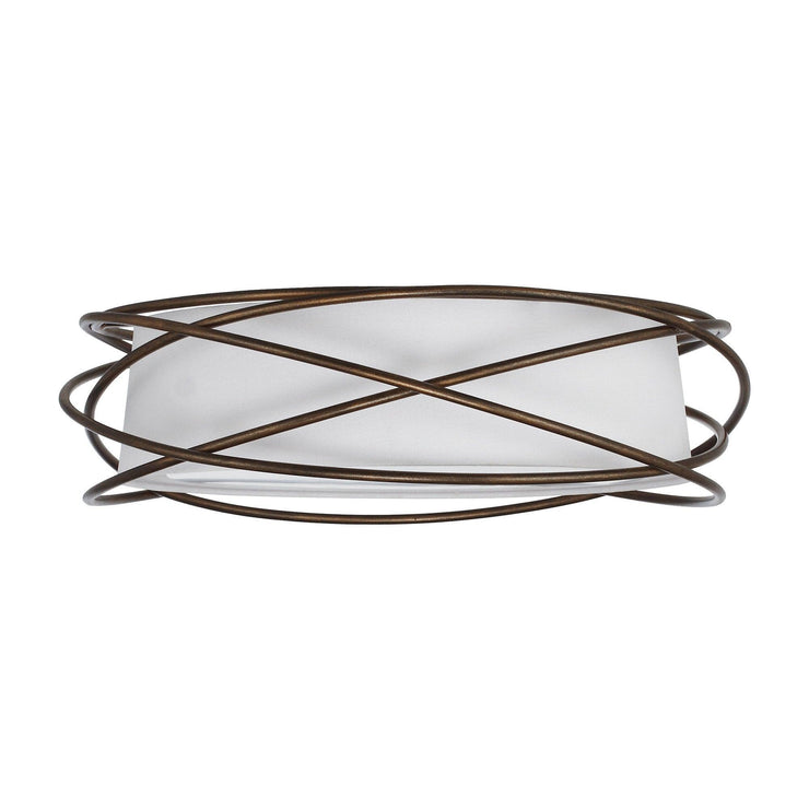 20" Modern Brown LED Flush Mount Ceiling Light