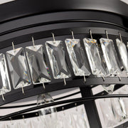 3-Light Modern Crystal Flush Mount Ceiling Light