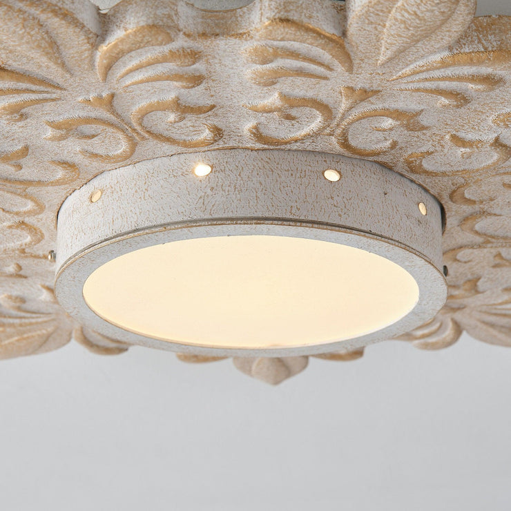 22 Inch White Modern Sunburst Flush Mount LED Lighting