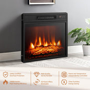 Modern 66" LED TV Stand with 23" Electric Fireplace for Living Room