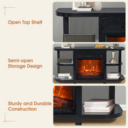 Decorative Modern 48" TV Stand with 18" Insert Electric Fireplace