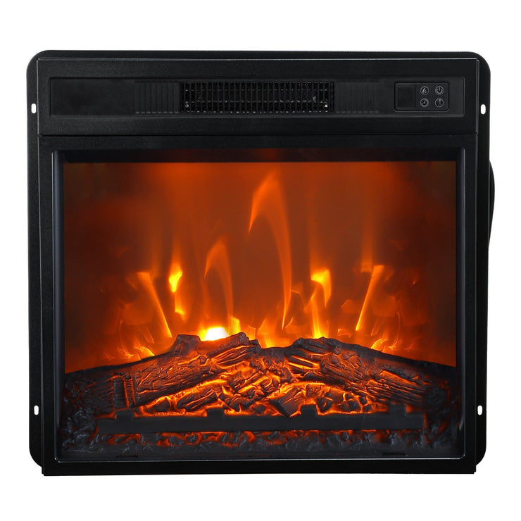 Modern 66" LED TV Stand with 23" Electric Fireplace for Living Room