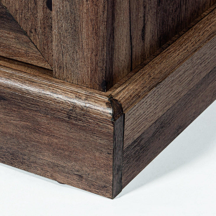 68" Farmhouse TV Stand with Double Sliding Barn Doors for Living Room