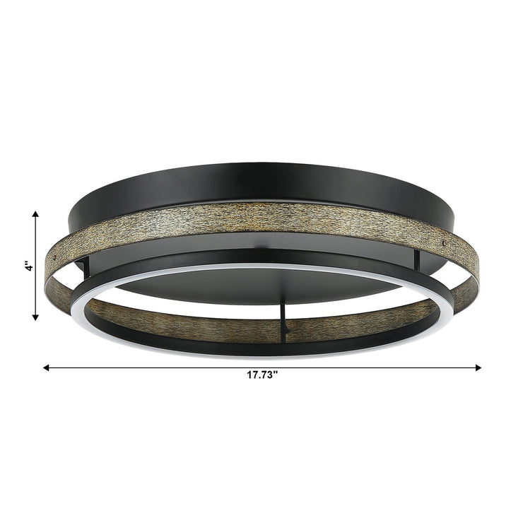 18 Inch Round Farmhouse LED Flush Mount Ceiling Light